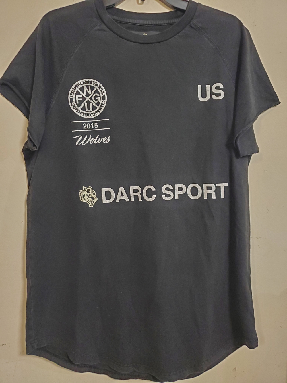 DARC SPORT Men’s Washed Black Graphic Crewneck T-Shirt